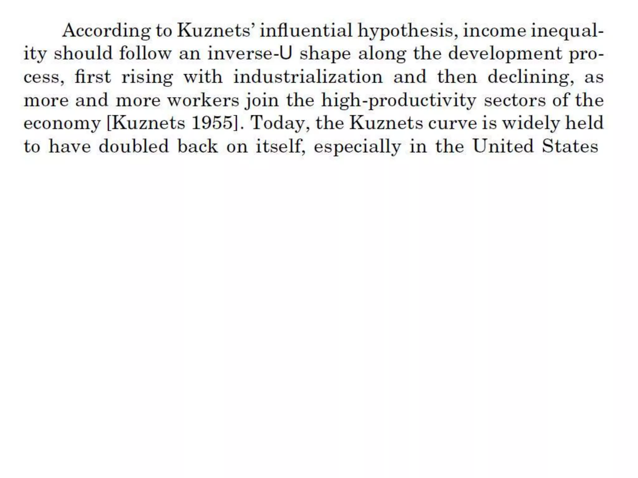 Kuznets and Income Inequality

 