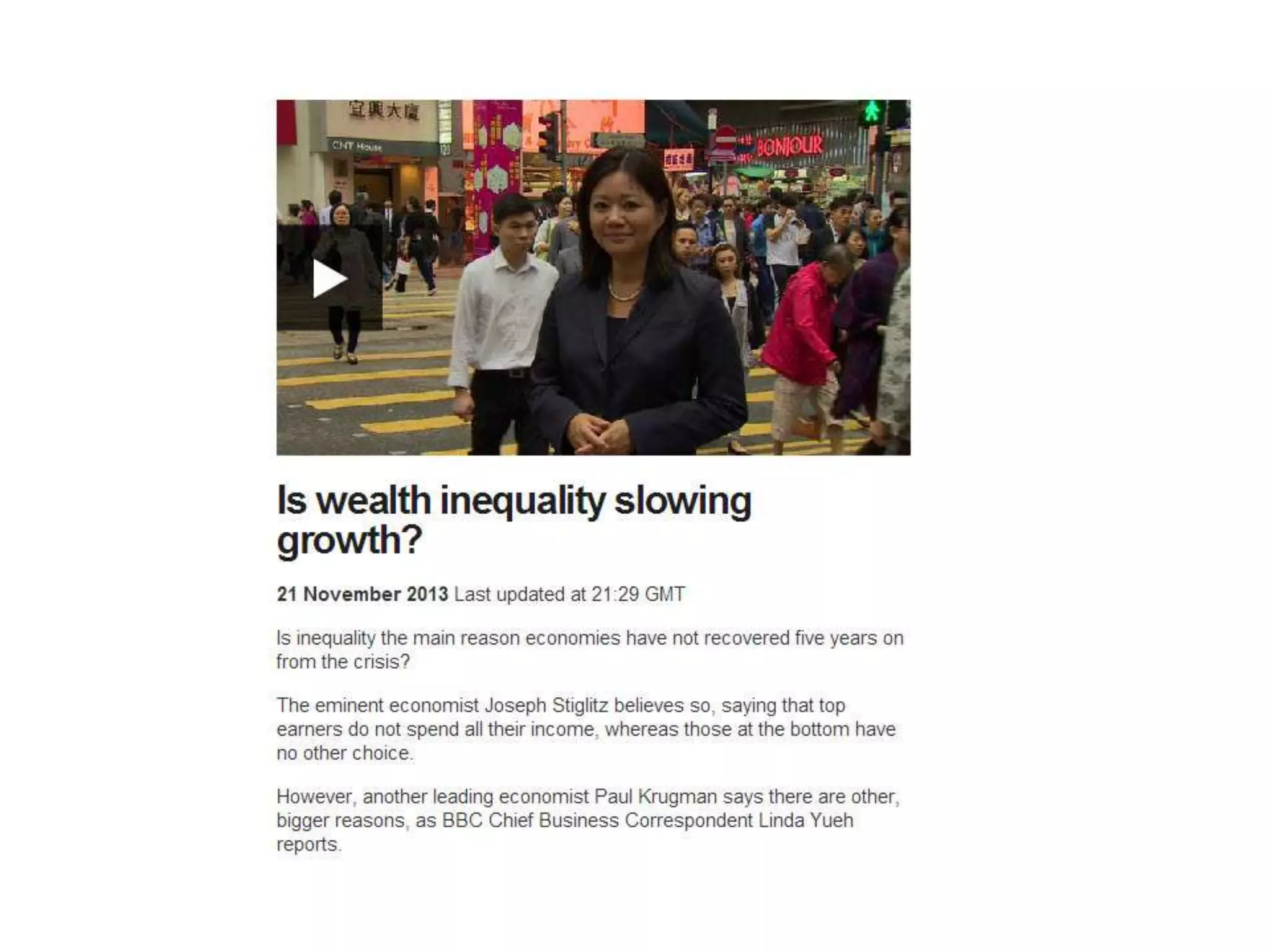 Two Economists on
Inequality

 