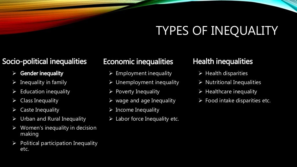 Inequality, social inequality and gender inequality where is the wom…