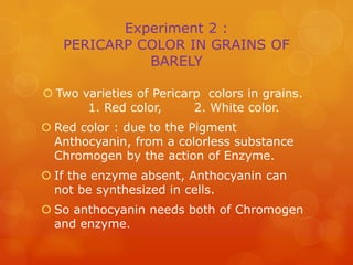 Pericarp Color SUPPLEMENTARY AND COMPLEMENTARY INHERITANCES | PPTX