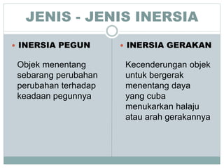 Inersia maksud Definisi inertia