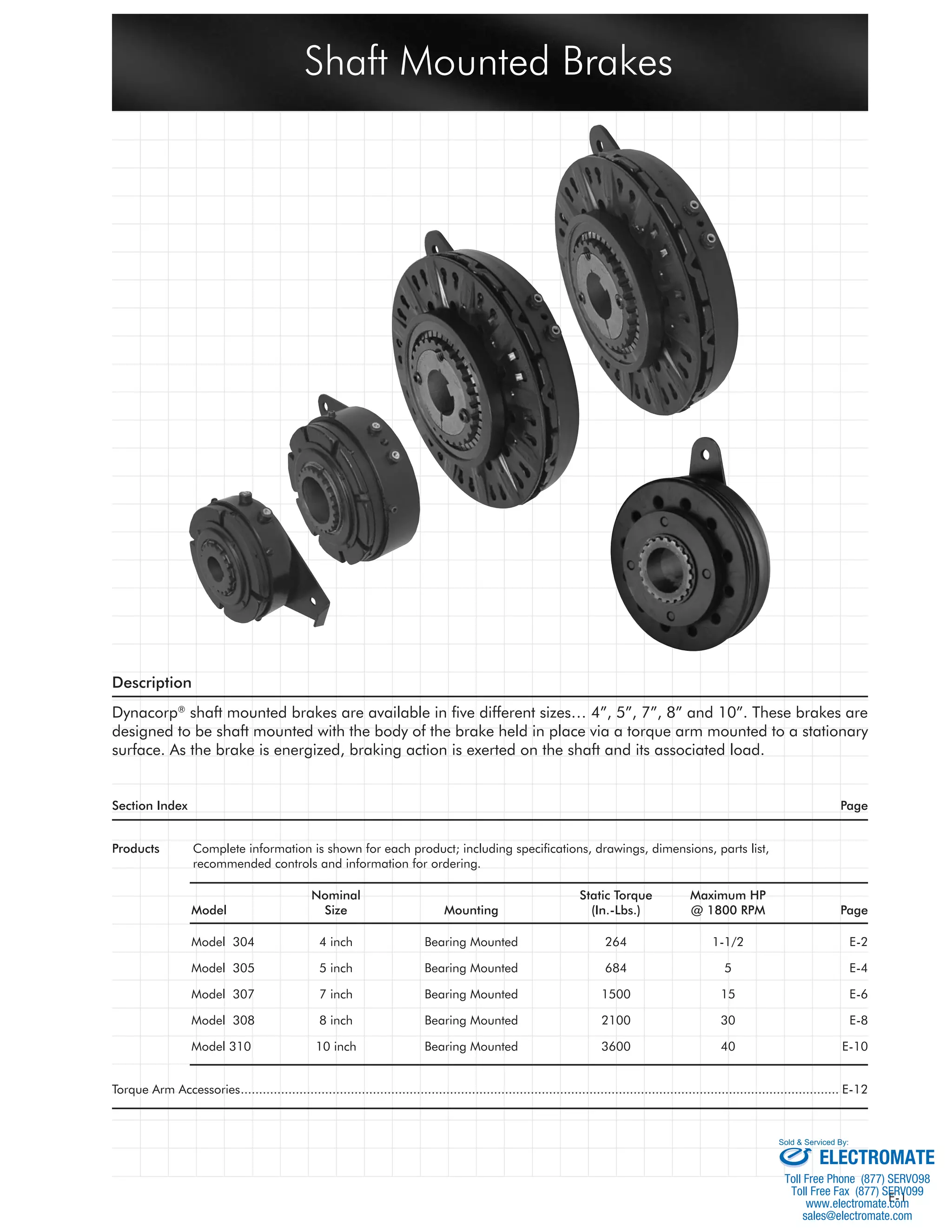 Inertia dynamics shaftmountedbrakes_specsheet PDF