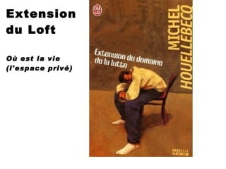 Extension du Loft Où est la vie (l'espace privé) 