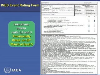 Ines Scale Examples International Nuclear and Radiological Event Scale (INES) - 12 April ...