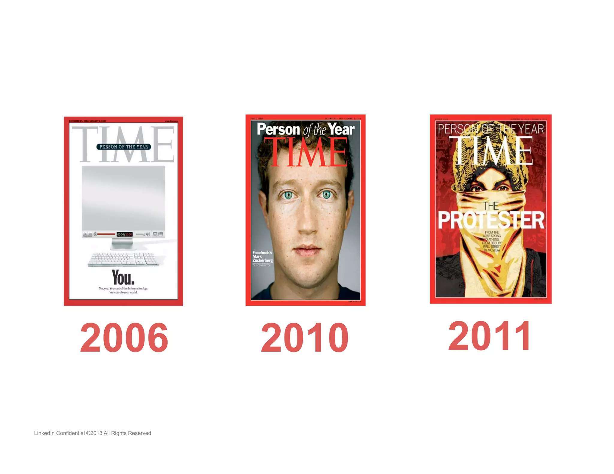 2006                         2010   2011
LinkedIn Confidential ©2013 All Rights Reserved
 