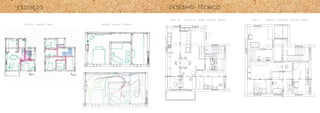 ESQUIÇOS
Estudo Layout Casa Estudo Layout Quarto
DESENHO TÉCNICO
0 1 2 3 4 5
0 1 2 3 4 5
Piso 0 Cozinha, Sala, Quarto jovem Piso 1 Quarto Criança, Quarto Casal
 