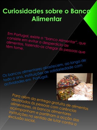 Em cada sete pessoas, uma sofre de fome no mundo.Unidos contra a fomeExiste um dia para lutarmos contra a fome: 16 de Outubro e esta data celebra-se internacionalmente.Infelizmente não existem muitas organizações a ajudar esta causa!