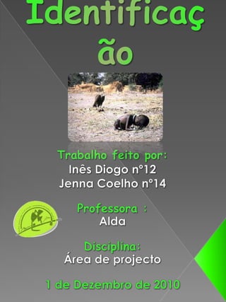 IdentificaçãoTrabalho feito por:Inês Diogo nº12Jenna Coelho nº14Professora :AldaDisciplina:Área de projecto1 de Dezembro de 2010