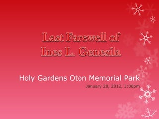 Holy Gardens Oton Memorial Park ,[object Object]