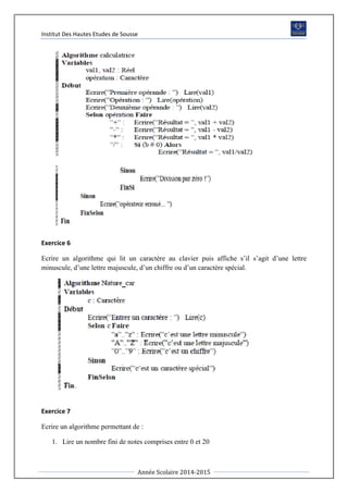 cours algorithme | PDF