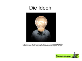 Die Ideen  http://www.flickr.com/photos/cayusa/981372736/ 