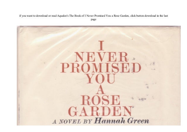 ^^online free I Never Promised You a Rose Garden