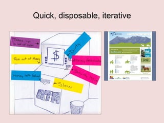 Quick, disposable, iterative

 