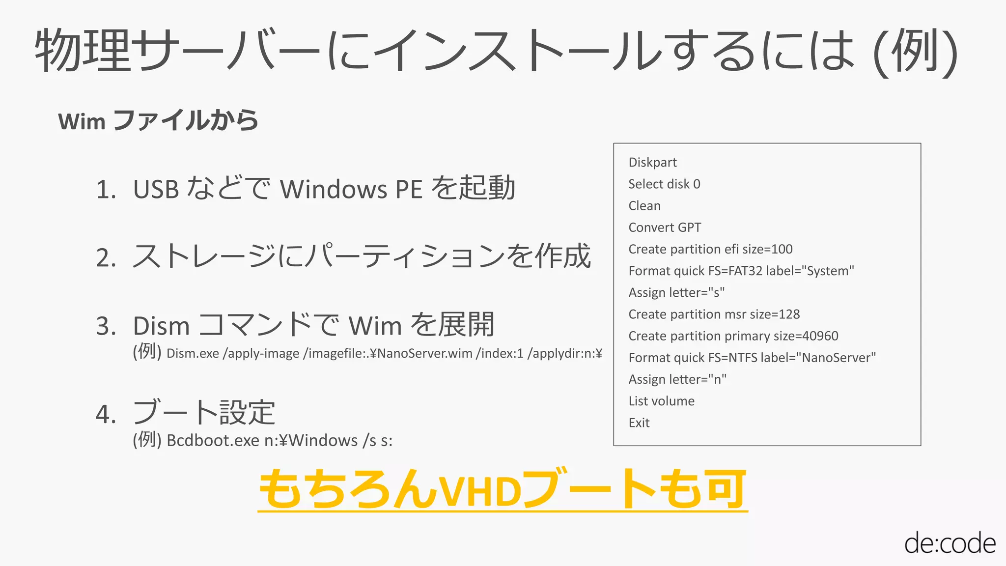もちろんVHDブートも可
 