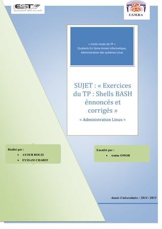 Rapport Administration Des Systemes Linux Shells Bash