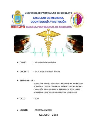 INF-La Práctica Médica en El Salvajismo y La Barbarie: Curanderismo, Shamanismo y Magia -M.Y.M.F.
