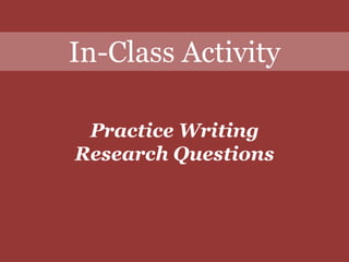 Just right.Example #2A better example:“What are common traits of those suffering from diabetes in America, and how can these commonalities be used to aid in the prevention of the disease?”