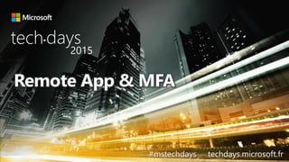 tech days•
2015
#mstechdays techdays.microsoft.fr
 