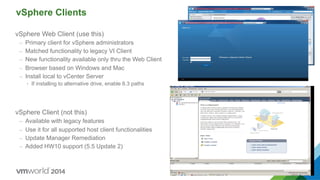 VMworld 2014: vCenter Server Architecture and Deployment Deep Dive | PDF