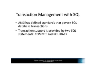 INF3703 - Chapter 12 Managing Transactions Concurrency | PDF