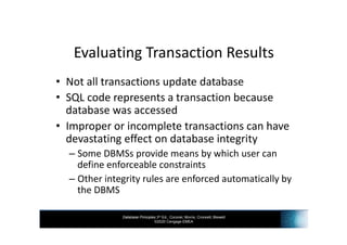 INF3703 - Chapter 12 Managing Transactions Concurrency | PDF