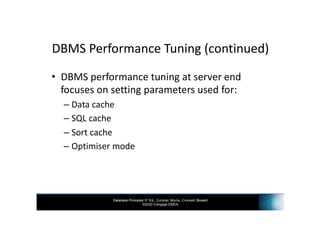 INF3703 - Chapter 13 Managing Database SQL Performance | PDF