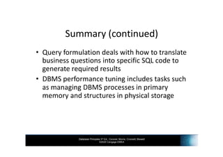 INF3703 - Chapter 13 Managing Database SQL Performance | PDF