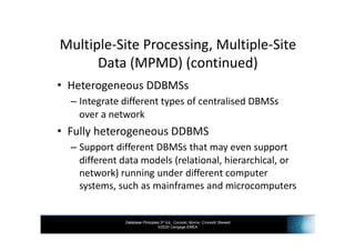 INF3703 - Chapter 14 Distributed Databases | PDF