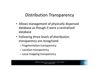 INF3703 - Chapter 14 Distributed Databases | PDF
