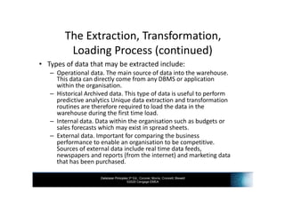 INF3703 - Chapter 15 Databases For Business Intelligence | PDF