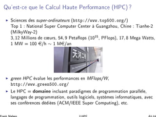 ÉÙ³ ×Ø¹ ÕÙ Ð Ð ÙÐ À ÙØ È Ö ÓÖÑ Ò ´ÀÈ µ
Ë Ò × × ×ÙÔ Ö¹ÓÖ Ò Ø ÙÖ× ´ ØØÔ »»ÛÛÛºØÓÔ ¼¼ºÓÖ »µ
ÌÓÔ ½ Æ Ø ÓÒ Ð ËÙÔ Ö ÓÑÔÙØ Ö ÒØ Ö Ù Ò Þ ÓÙ¸ Ò Ì Ò ¹¾
´Å Ð ÝÏ Ý¹¾µ
¿, ½¾ Å ÐÐ ÓÒ× ÙÖ×¸ , È Ø ÓÔ× ´½¼½ ¸ È ÐÓÔ×µ¸ ½ , Å Ï ØØ×¸
½ ÅÏ ½¼¼ e» ∼ ½ Åe» Ò
Ö Ò ÀÈ Ú ÐÙ Ð × Ô Ö ÓÖÑ Ò × Ò Å ÐÓÔ×»Ï¸
ØØÔ »»ÛÛÛº Ö Ò ¼¼ºÓÖ »
Ä ÀÈ ÓÑ Ò Ò ÐÙ ÒØ Ô Ö Ñ × ÔÖÓ Ö ÑÑ Ø ÓÒ Ô Ö ÐÐ Ð ¸
Ð Ò × ÔÖÓ Ö ÑÑ Ø ÓÒ¸ ÓÙØ Ð× ÐÓ Ð×¸ ×Ý×Ø Ñ × Ò ÓÖÑ Ø ÕÙ ×¸ Ú
× × ÓÒ Ö Ò × × ´ Å»Á ËÙÔ Ö ÓÑÔÙØ Ò µ¸ Ø º
 