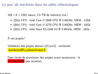 Ä Ô Ö
 Ñ 
 Ò × Ò× Ð × × ÐÐ × Ò ÓÖÑ Ø ÕÙ ×
½ × = ½¿ ¾ 
 ÙÖ×¸ ¾º Ì Ñ ÑÓ Ö Ú Ú
◮ ´ ¼Üµ ÈÍ ÁÒØ Ð ÓÖ ¹¾ ¼¼ ÈÍ  ¿º ¼ ÀÞ¸ Å Å ½¾
◮ ´ Üµ ÈÍ ÁÒØ Ð ÓÖ ¹¿ ¼ ÈÍ  ¿º ¼ ÀÞ¸ Å Å ½
◮ ´ ¼Üµ ÈÍ ÁÒØ Ð ÓÒ ¿¹½¾ ¼ Î¾  ¿º ¼ ÀÞ¸ Å Å ½ Ó
ü ÚÓ× ÔÖÓ Ø×
Î Ð Ø ÓÒ × ÔÖÓ Ø× Ñ Ò ´¾¿ ÚÖ Ðµ 
ÓÒØ 
Ø Þ
Ñ ÖÓ× ÓÐ ÜºÔÓÐÝØ 
 Ò ÕÙ º Ö
Ø Ð Ñ Ø ×ÓÙÑ ×× ÓÒ × ÔÖÓ Ø× Ú ÒØ ×ÓÙØ Ò Ò
 Ð
¾¾ Ñ ¾¼½ ´Ô Ö ÑÓÓ Ð µ
 