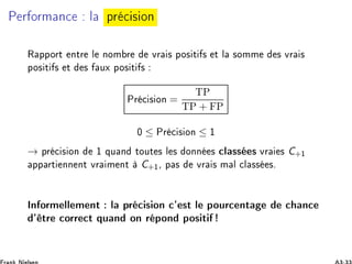 È Ö ÓÖÑ Ò
 Ð ÔÖ 
 × ÓÒ
Ê ÔÔÓÖØ ÒØÖ Ð ÒÓÑ Ö ÚÖ × ÔÓ× Ø × Ø Ð ×ÓÑÑ × ÚÖ ×
ÔÓ× Ø × Ø × ÙÜ ÔÓ× Ø ×
ÈÖ 
 × ÓÒ =
ÌÈ
ÌÈ + È
¼ ≤ ÈÖ 
 × ÓÒ ≤ ½
→ ÔÖ 
 × ÓÒ ½ ÕÙ Ò ØÓÙØ × Ð × ÓÒÒ × 
Ð ×× × ÚÖ × C+½
ÔÔ ÖØ ÒÒ ÒØ ÚÖ Ñ ÒØ C+½¸ Ô × ÚÖ × Ñ Ð 
Ð ×× ×º
ÁÒ ÓÖÑ ÐÐ Ñ ÒØ Ð ÔÖ 
 × ÓÒ 
³ ×Ø Ð ÔÓÙÖ
 ÒØ 
 Ò
³ ØÖ 
ÓÖÖ 
Ø ÕÙ Ò ÓÒ Ö ÔÓÒ ÔÓ× Ø
 