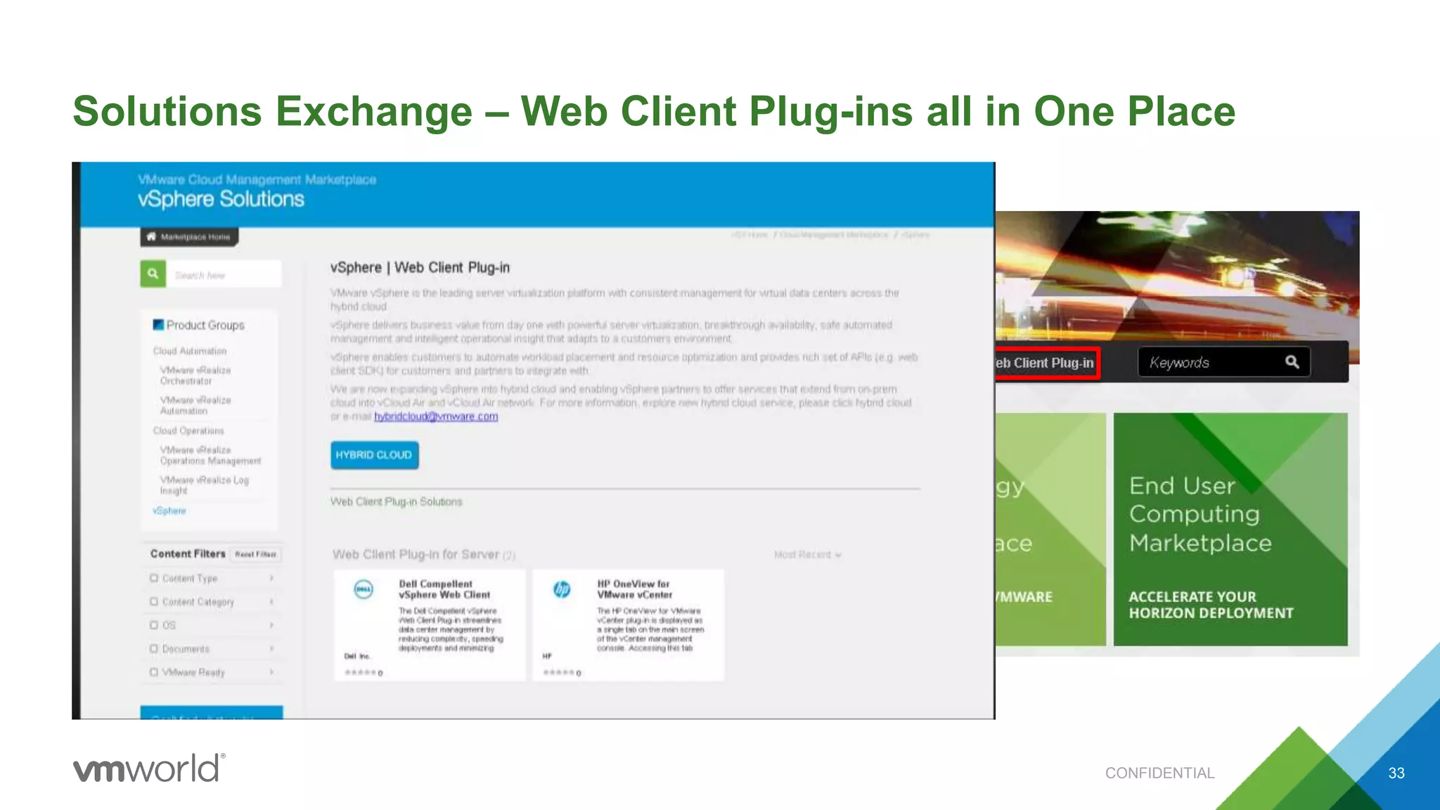 Solutions Exchange – Web Client Plug-ins all in One Place
33CONFIDENTIAL
 
