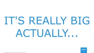 16© Copyright 2015 EMC Corporation. All rights reserved.
IT'S REALLY BIG
ACTUALLY...
 