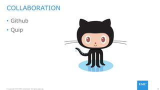 55© Copyright 2015 EMC Corporation. All rights reserved.
• Github
• Quip
COLLABORATION
 