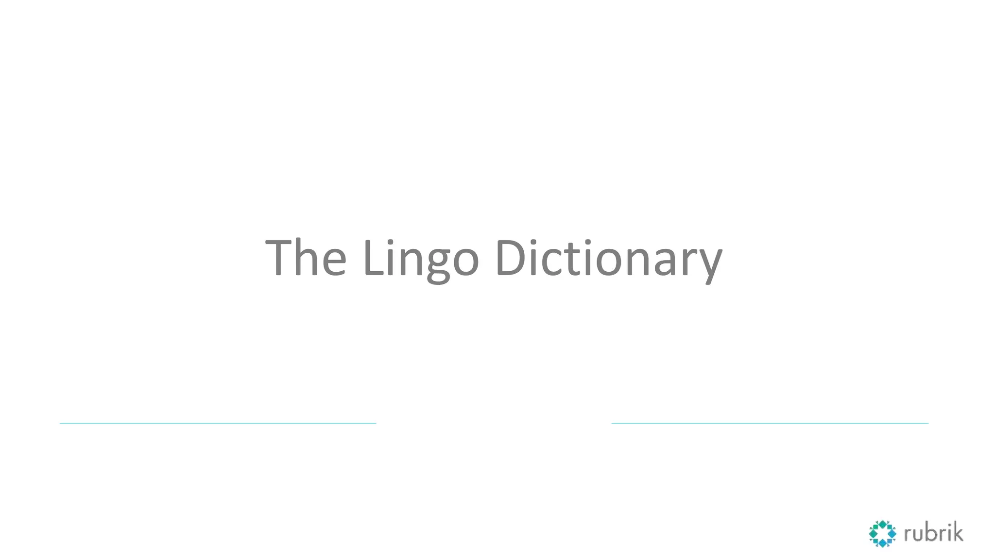 The Lingo Dictionary 