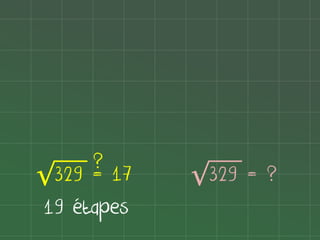 ?
√329 = 17
19 étapes

√329

=?

 