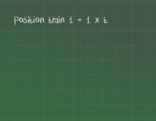 Position train 1 = 1 x t

 