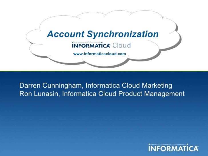 Informatica Cloud Account Synchronization