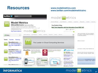 Resources   www.modelmetrics.com
            www.twitter.com/modelmetricsinc




                                              27
 