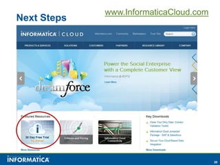 www.InformaticaCloud.com
Next Steps




                                        20
 
