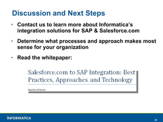 Informatica Cloud on the Marketplace www.InformaticaMarketplace.com 