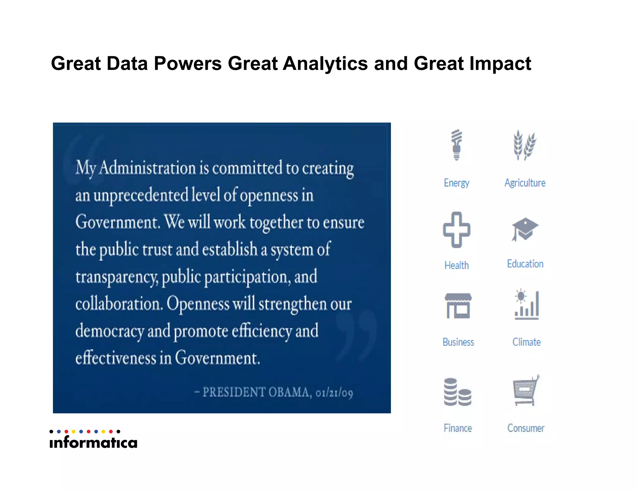 Great Data Powers Great Analytics and Great Impact
 