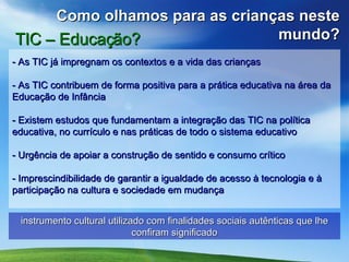 infancia e fluencia tecnologica