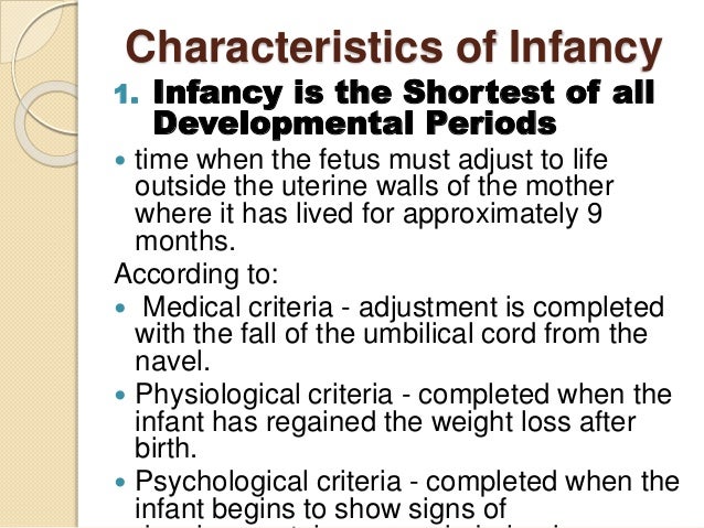5 Characteristics Of Infancy | Stages Of Child Development Pdf – NOAAS
