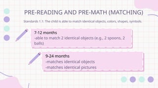 Pre Reading And Math Matching infancy-and-toddlerhood. On how to care for a childpptx | PPTX