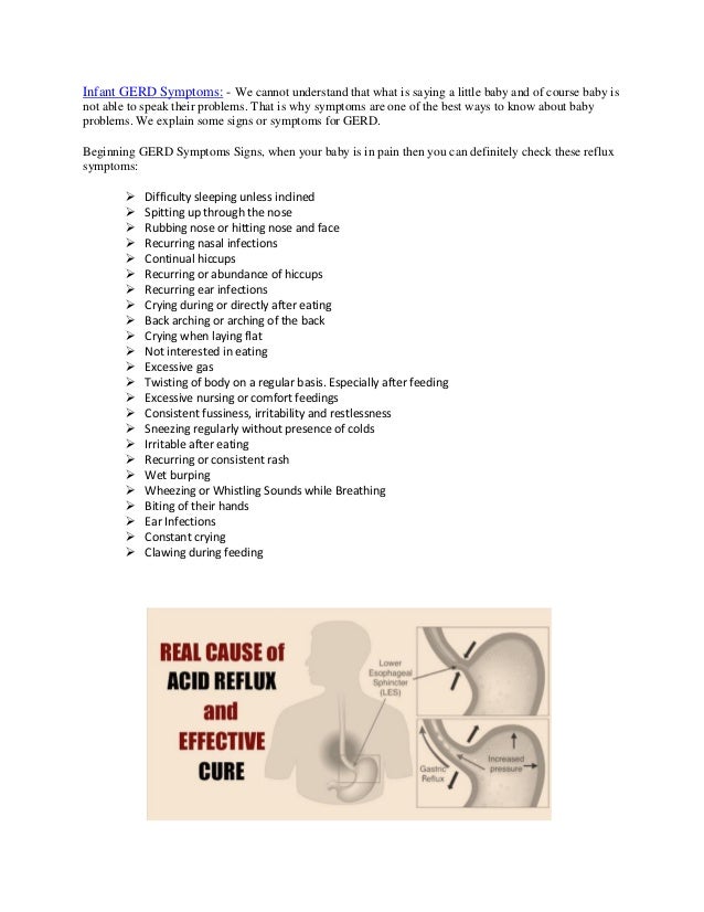 Symptoms of Infant Acid Reflux
