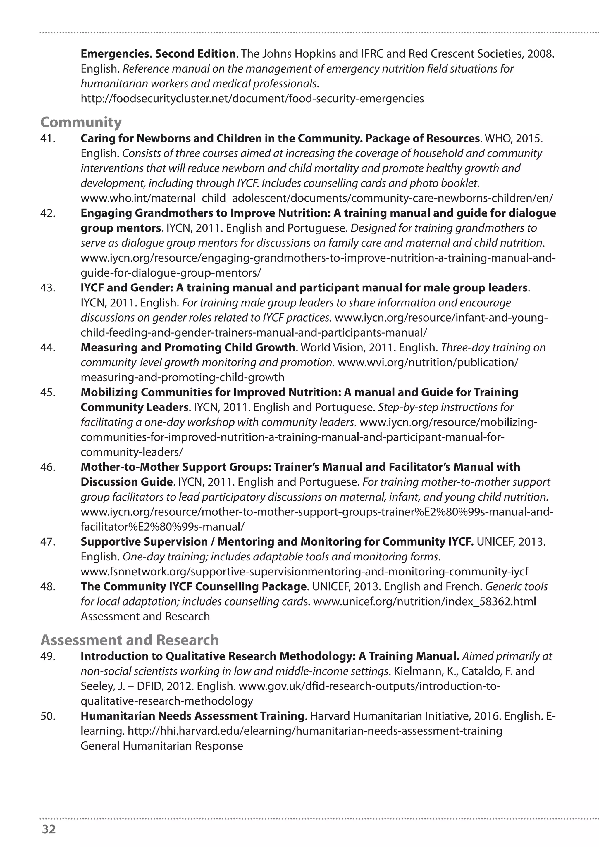 Infant and young child feeding in emergencies | PDF