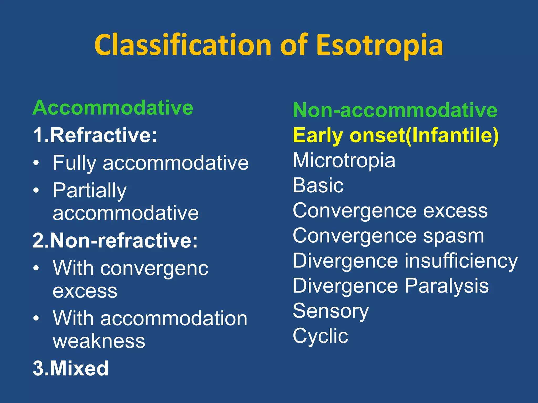 Infantile esotropia by dr adnan | PPTX